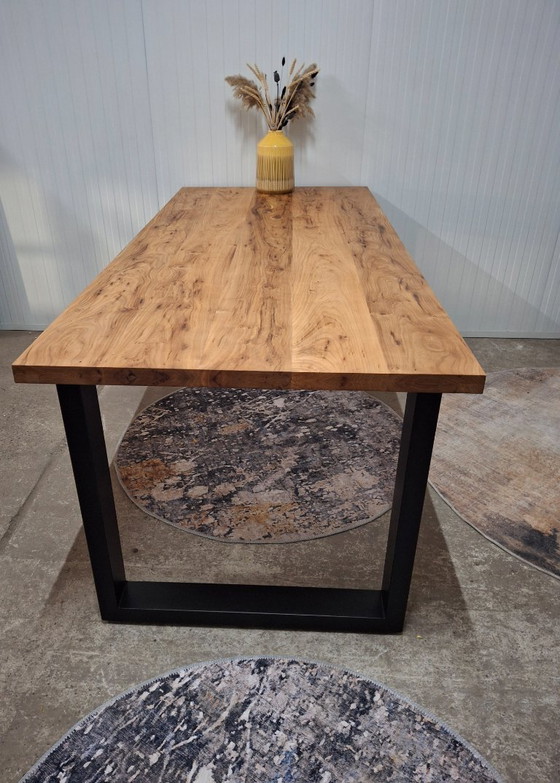 Image 1 of Handmade dining table made of solid elm wood 200x90cm