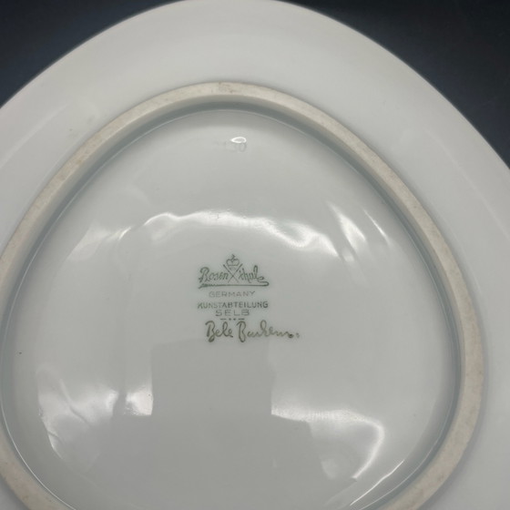 Rosenthal Bele Bachem, Triangular Porcelain Bowl, Kunstabteilung Selb, Vintage, White (photo 3 of 6)