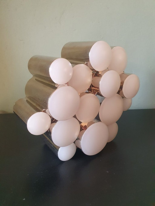 Lampe vintage Ikea SÖDERSVIK : Lampe chromée style futuriste