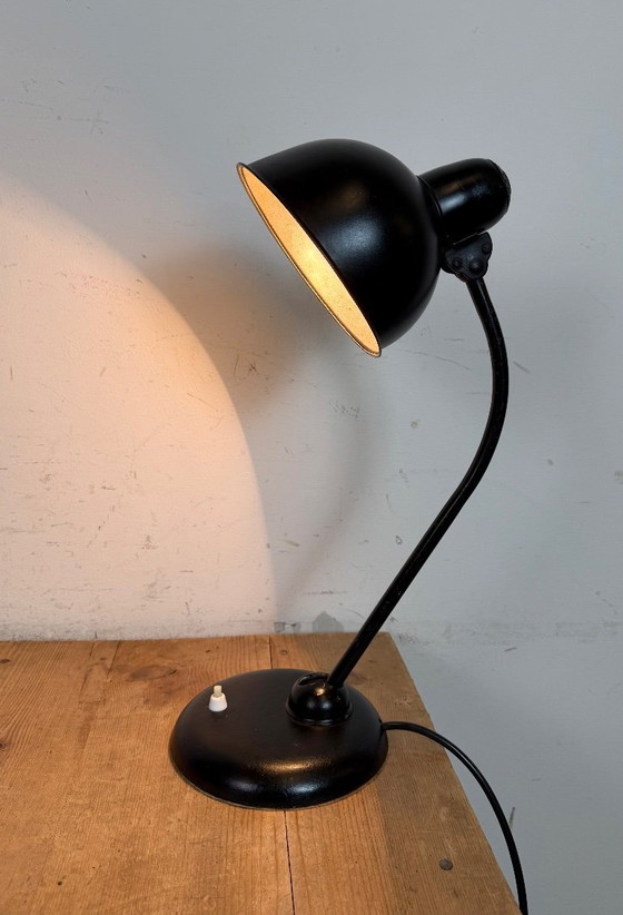 Image 1 of Lampada da tavolo nera vintage di Christian Dell per Kaiser Idell, anni '30