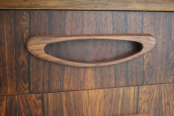 Image 1 of Mid Century Rosenholz Bumerang-Schreibtisch, 1960er Jahre