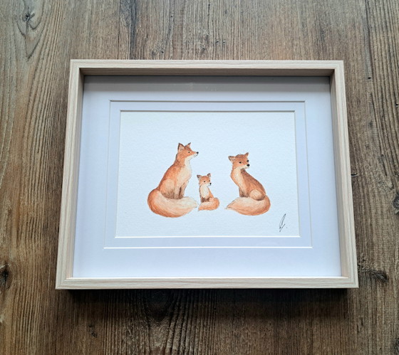 Original Fox Watercolor Painting | Including Frame – Paintings & Drawings, Paper (photo 4 of 6)