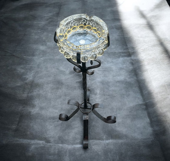 Image 1 of Mid-Century Modern  Art Deco stijl asbak vintage Walther Glas gietijzer antiek