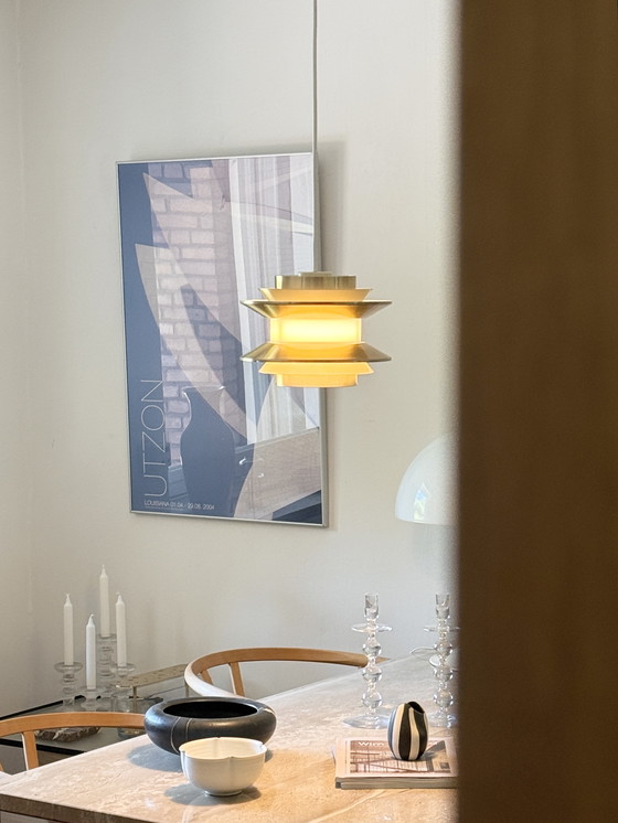 Image 1 of Granhaga Brass Pendant Lamp Swedish model Trava Design Carl Thore