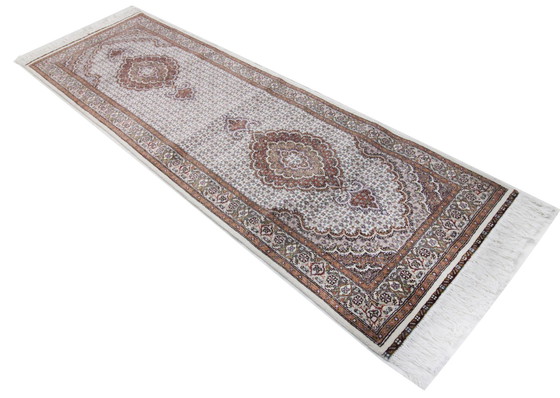 Image 1 of Tappeto persiano originale annodato a mano Tabriz 40 Raj Fine 247 X 80 Cm Condizioni ottimali con seta