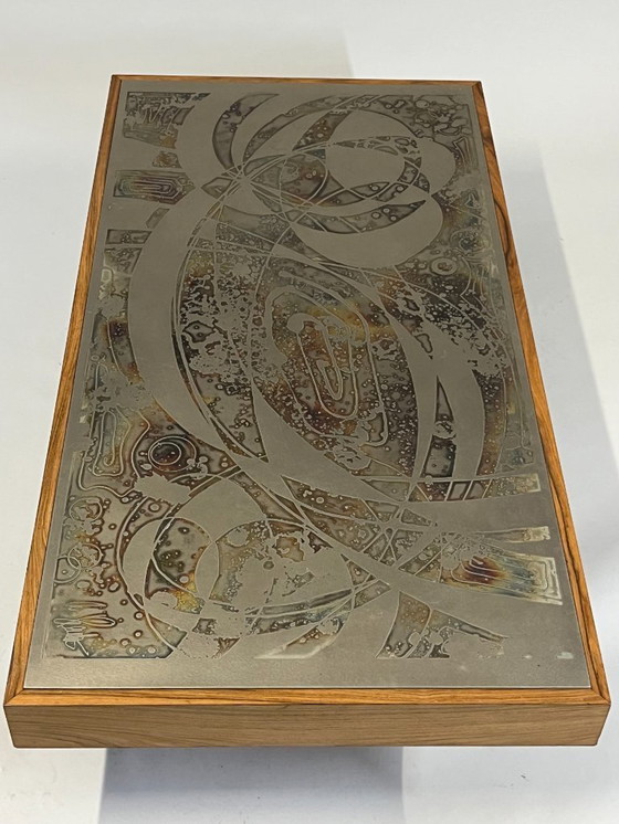 Image 1 of Etched Coffee Table by Bernhard Rohne, Germany 1960s