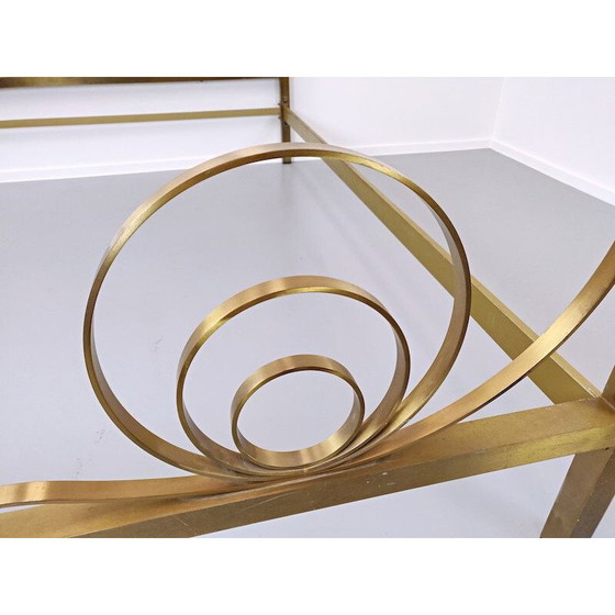 Image 1 of Vintage brass bed by Luciano Frigerio 1970