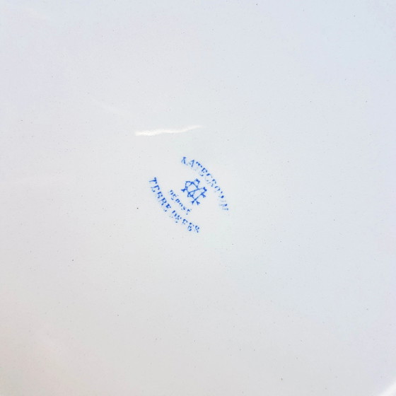 Piatto rotondo Katecrown Ironstone con motivo floreale blu – Stoviglie (photo 5 of 5)