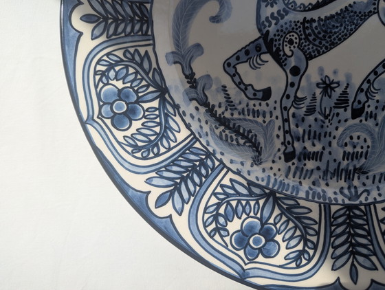 XL Vintage Spaanse Majolica Keramische Wandlader van M. Marco - 40 cm – Artisan, Wanddecoratie, Ceramic (photo 11 of 15)
