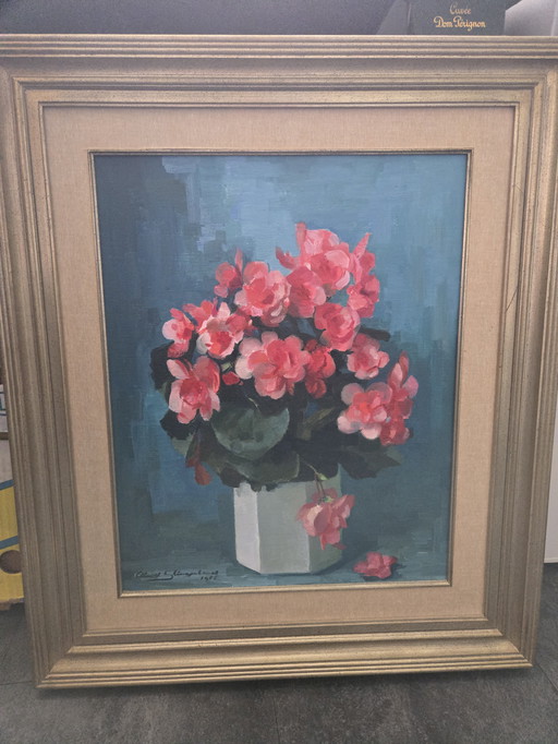 Painting Aleid Slingerland 1985 Pot Begonia