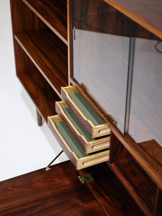 Image 1 of Palissander boekenkast wandkast vintage Deens