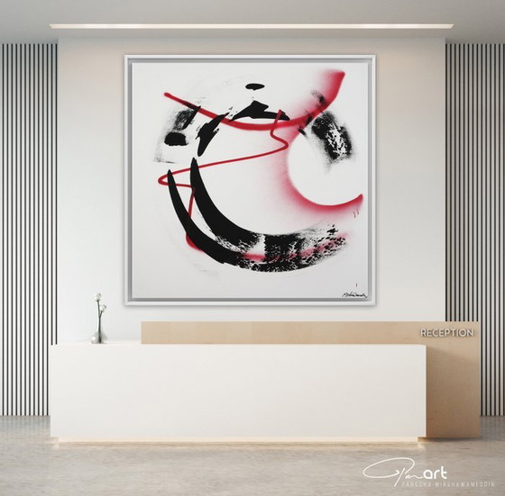 Image 1 of XXL-schilderij (160x160 cm), gecertificeerd als origineel.