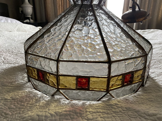 Image 1 of Grande lampada da soffitto in vetro Poliarte italiano vintage, anni Sessanta