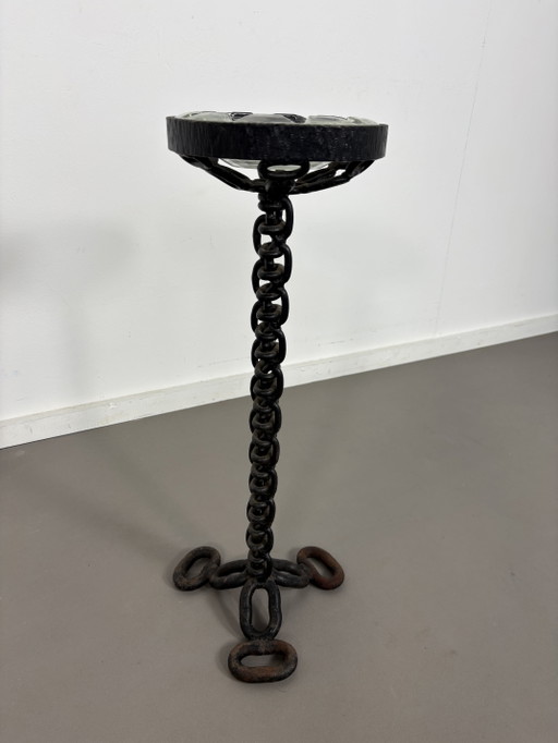 Vintage Brutalist Wrought Iron Ashtree '70