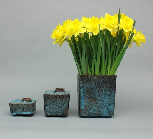 Pieter Groeneveldt (1889-1982) set di 3 vasi Ikabana