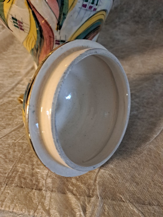 Image 1 of Dekselvaas van H.Bequet uit de jaren 50