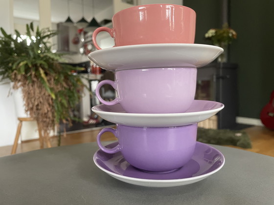 Image 1 of Kop en schotel Arzberg en Douwe Egberts kleur