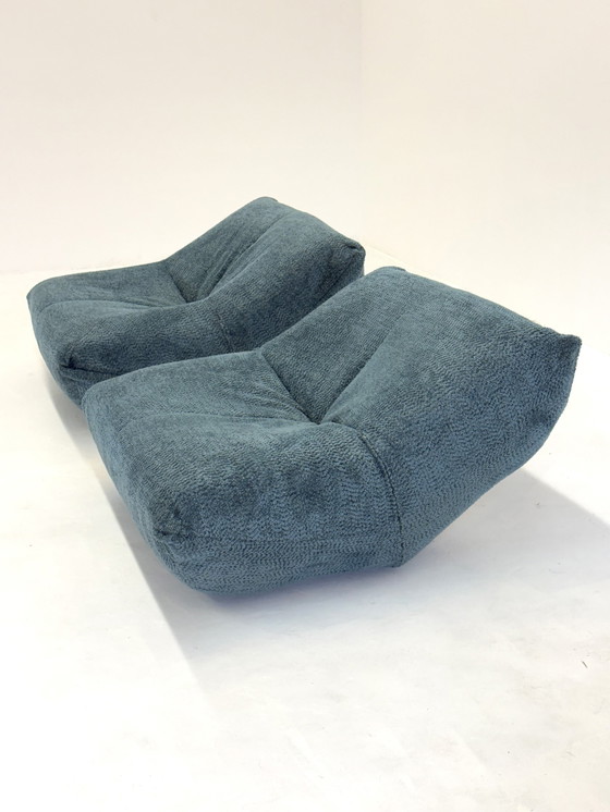 Image 1 of Papillon Lounge Chairs by Guido Maria Rosati for Giovannetti in Blue