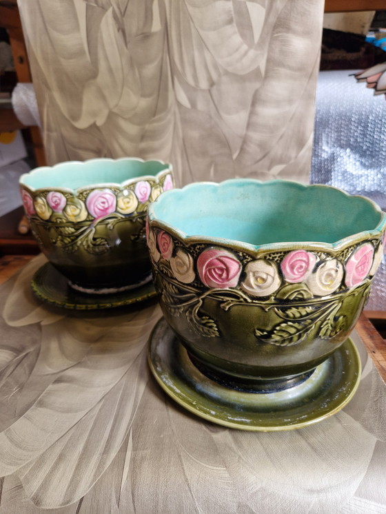 Image 1 of Set Antique jardiniere