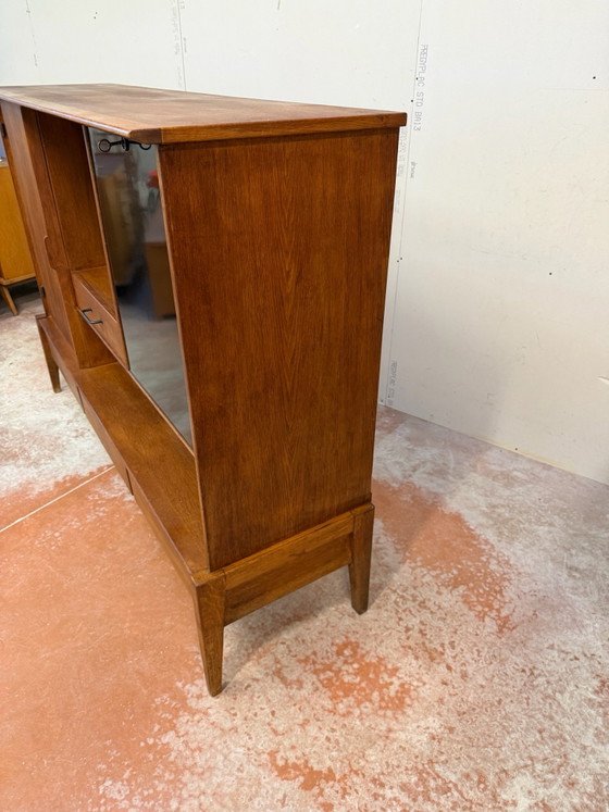 Solid oak design Sideboard attributed to Charles Ramos, vintage from the 60s, Wood, Black (photo 13 of 15)