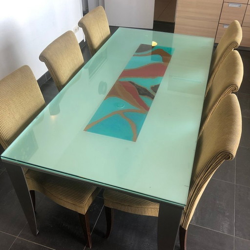 Tavolo da pranzo unico dal design vintage