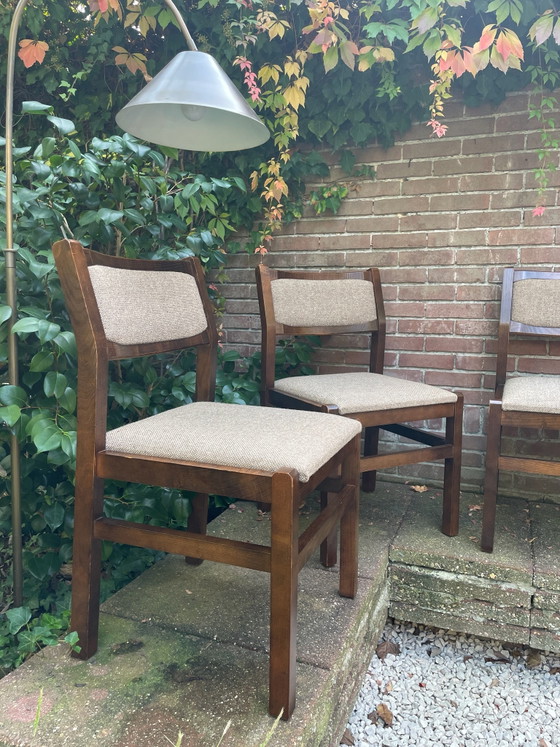 Set di sedie da pranzo vintage stile Pastoe – Legno, Lana (photo 15 of 15)