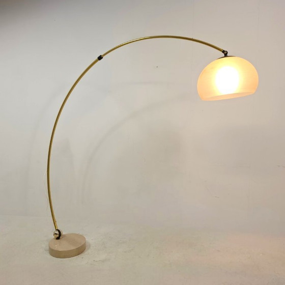 Image 1 of Bogenlampe Goffredo Reggiani für Guzzini, italienisches Design der 70er Jahre