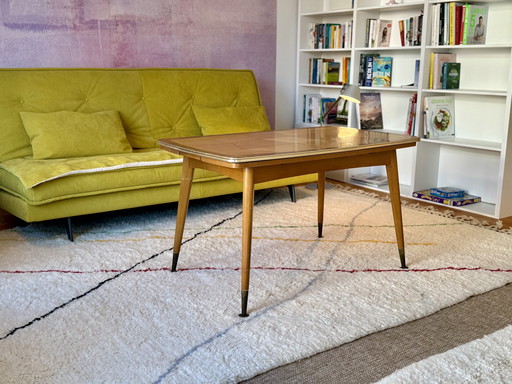 Table basse vintage des années 1950, table d'appoint style milieu du siècle