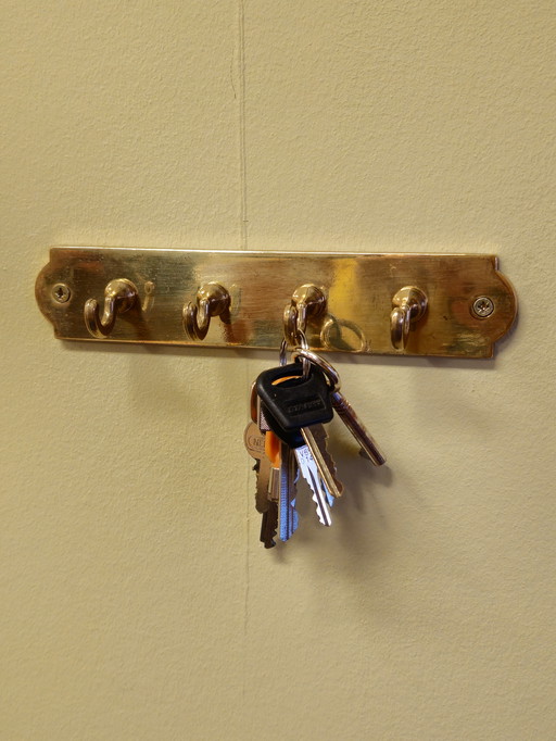 Vintage Brass Coat Rack Key rack Key rack