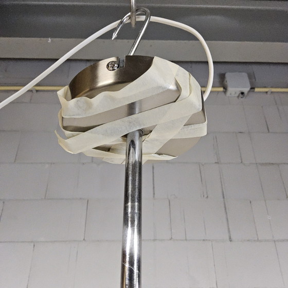 Image 1 of Grote Chromen Vintage Space Age Gaetano Sciolari hanglamp (70s) Itiliaans design (kroonluchter) bol lampen 