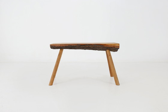 Image 1 of Brutalist Tree Trunk Coffee Table in Solid Oak, Ca. 1950