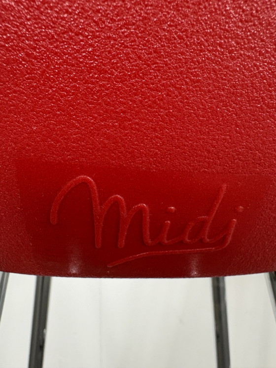 2 sgabelli da bar dal design vintage, disegnati da Roberto Foschia per il marchio italiano MIDJ (spesso (photo 5 of 7)