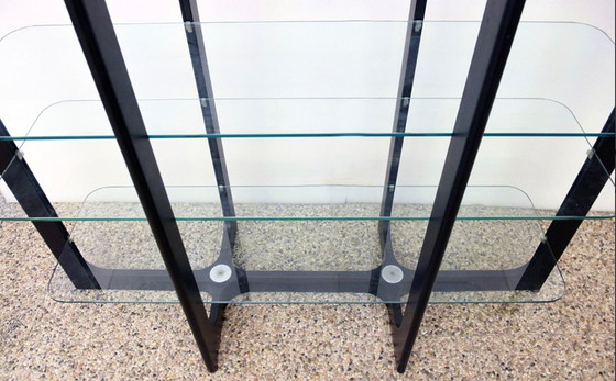 Image 1 of Wood and Glass Bookcase from Bernini, 1970