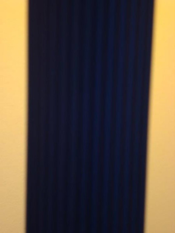 Image 1 of Lampada da terra postmoderna Murano (190 cm) – Vetro giallo e metallo blu – Stile Memphis / anni '90 – Certificata