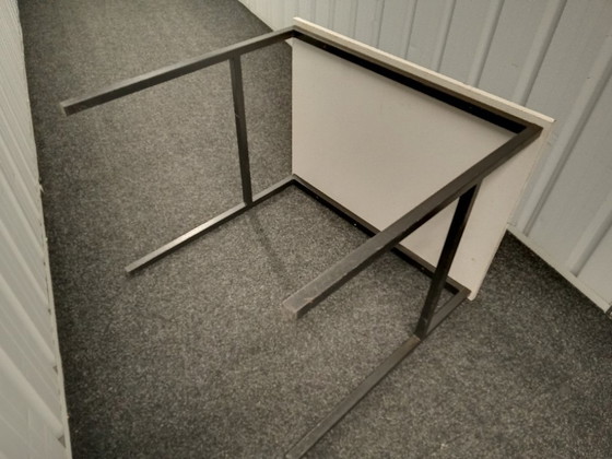 Image 1 of Tavolino vintage grigio in laminato stile metà secolo, dimensioni pratiche