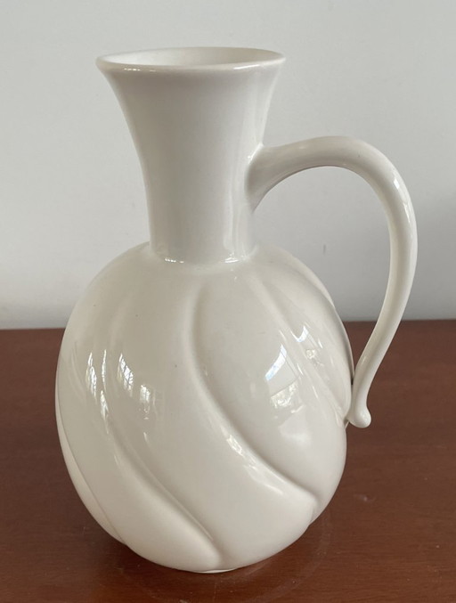 Zenith Gouda - Jarra de barro color blanco crema modelo 746