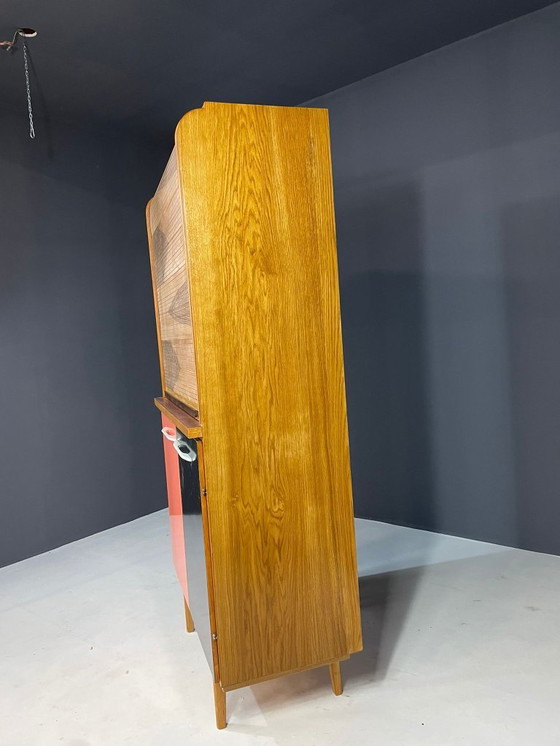 Image 1 of Mid-Century Sideboard by Interiér Praha with Tambour Top, 1960s Czechoslovakia