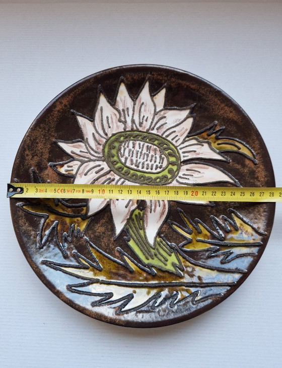 Image 1 of Piatto da parete.Decorazione floreale.Ruscha.Germania