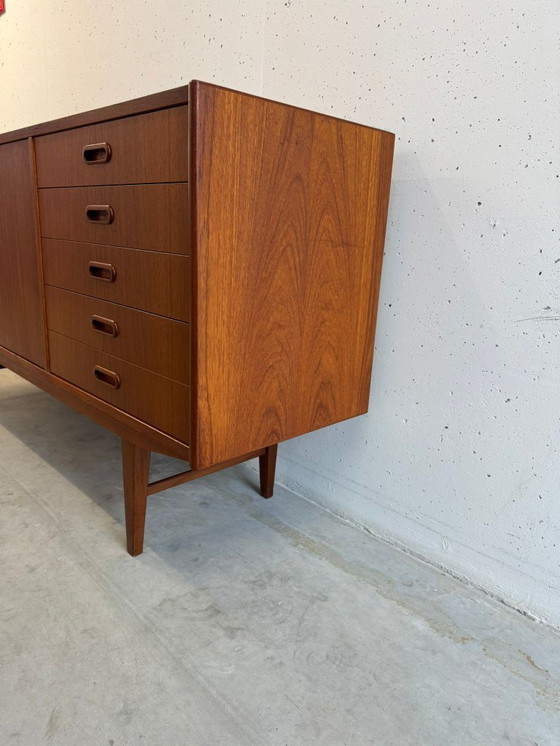 Image 1 of Buffet en teck restauré, style vintage milieu du XXe siècle, années 1960, Danemark