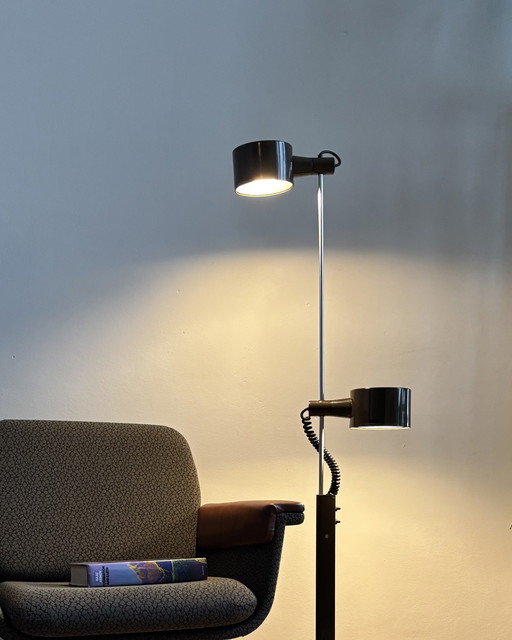 Vintage Floor Lamp by Ronald Homes for Conelight Twinlight 1970s Space Age Industrial design Mid Century 70s Minimalism