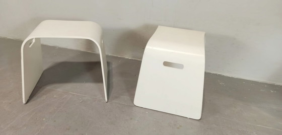 Image 1 of 2 x bentwood stools or side tables 