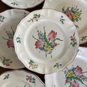 Lot de 6 assiettes plates KG Luneville - Réverbère modèle 1950