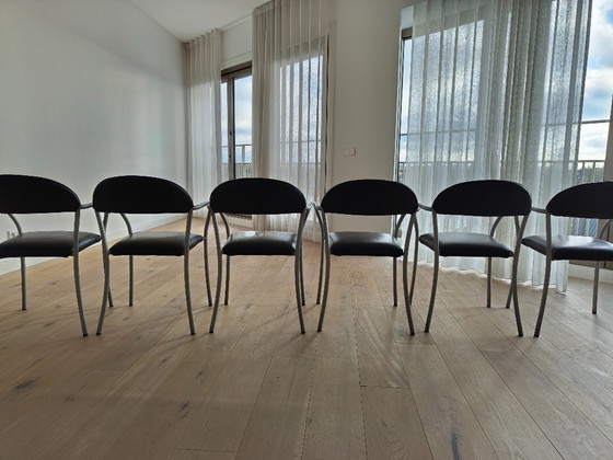 Image 1 of Set van 6 Zanotta eetkamerstoelen