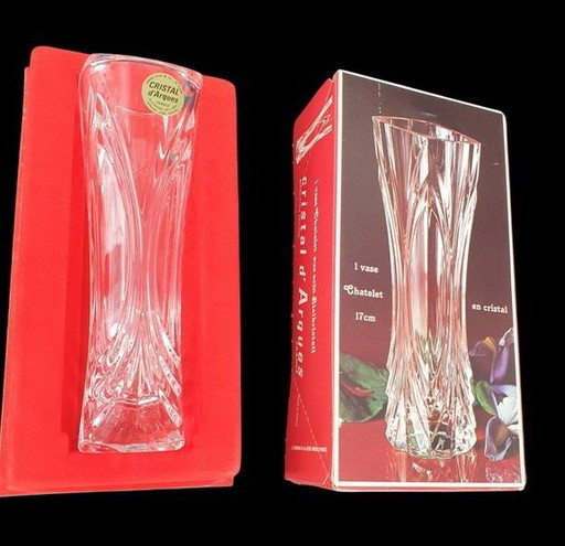 1207 Vintage Crystal Glass Vases