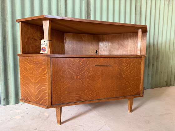Vintage hoekkast jaren 60 – Opbergkast, Metaal, Hout (photo 2 of 12)