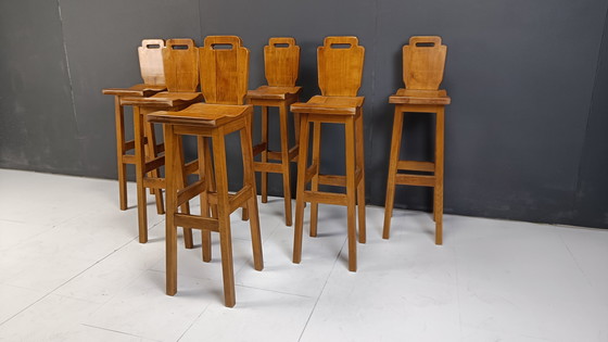 Image 1 of Mid Century Brutalist Bar Stools, 1960s