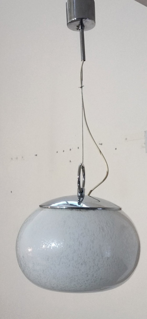 Image 1 of Lampe suspendue verre Murano par Mazzega 1970s