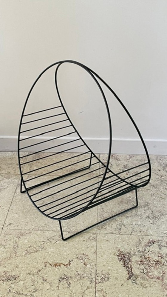 Vintage Magazine Rack Log Holder – Metal (photo 31 of 44)