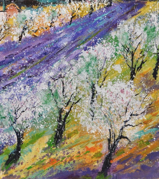 Almond Trees in Spring in Provence – Paintings & Drawings, Canvas (photo 4 of 5)