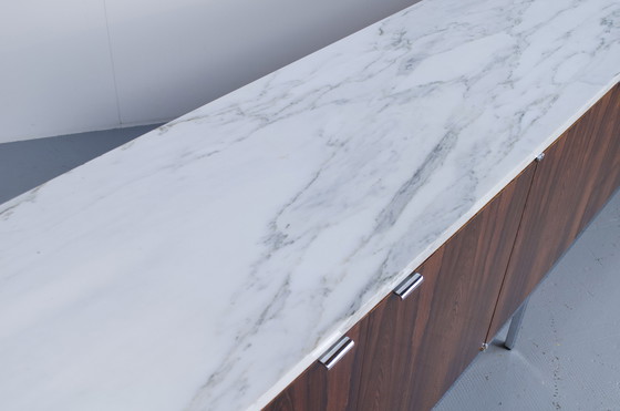 Image 1 of Florence Knoll 60's Rosewood Marble Sideboard Knoll International Editor